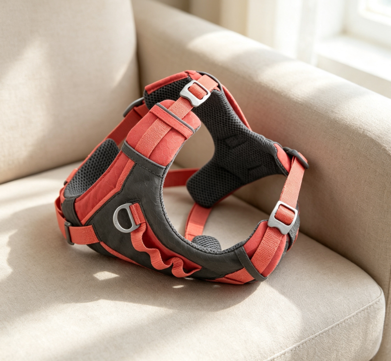 Lightweight Cushioned Outdoor Dog Carrier, Breathable Mesh Anti-impact Leash for Small and Medium-Sized Dogs - Image 2