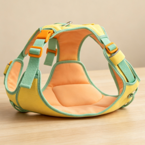 Macaron Yellow-Green Color-Blocked Soft Padded Dog Carrier, Widened Comfortable Adjustable Leash for Small and Medium-Sized Dogs
