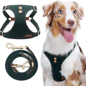Retro Denim Blue PU Leather Bridle (Leash Set)