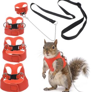Multi-Size Animal Leather Chest Neck Straps and Leash Set (3-Piece Pack)