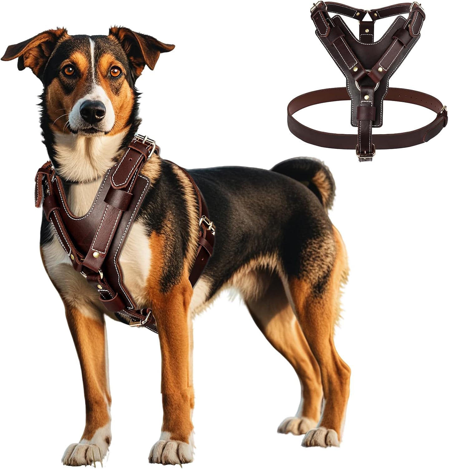 Heavy Duty Genuine Leather Large Dog Condom (Thickened Padded Version)