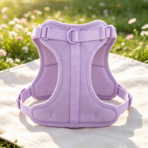 Solid Color Taro Purple Suede Dog Carrier, Simple and Adjustable Leash for Small and Medium-Sized Dogs