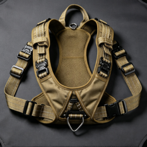 Workwear Style Military Green Multi-Snap Anti-Explosion Dog Carrier, Medium and Large Dog Outdoor Wear-Resistant Reflective Leash